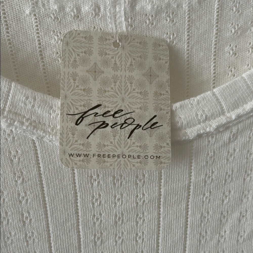 We The Free Cream Textured Knit Top - Picture 3 of 5